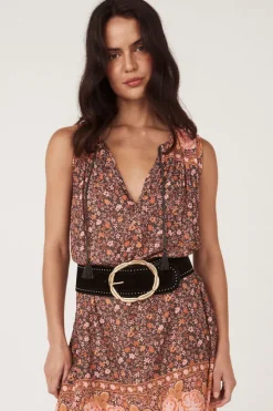 Cabana Studded Suede Belt