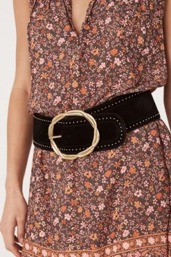 Cabana Studded Suede Belt