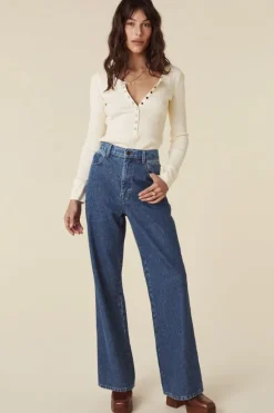 Daisy Patchwork Denim Jean