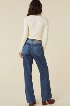 Daisy Patchwork Denim Jean