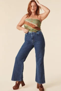 Daisy Patchwork Denim Jean