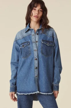 Daisy Patchwork Denim Shirt