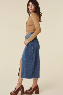 Daisy Patchwork Denim Skirt