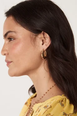 Desert Flower Stone Earrings