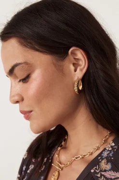 Desert Flower Stone Earrings