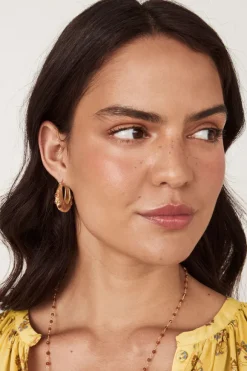 Desert Flower Stone Earrings