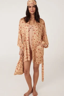 Fleur Robe and Eye Mask Set