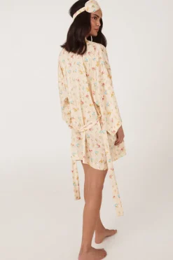 Fleur Robe and Eye Mask Set