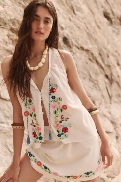 Florapaloosa Embroidered Mini Skirt