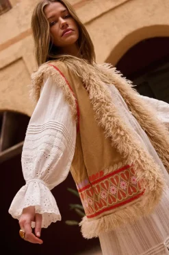 Full Bloom Embroidered Vest