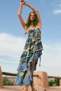 Full Bloom Ruffle Soirée Dress