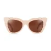 Marilyn Thick Arm with Solid Brown Lens Sunglasses