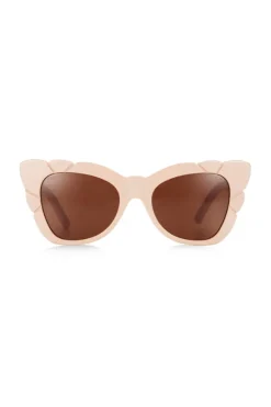 Marilyn Thick Arm with Solid Brown Lens Sunglasses