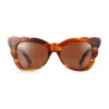 Marilyn Thick Arm with Solid Brown Lens Sunglasses
