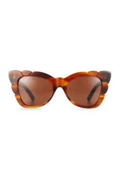 Marilyn Thick Arm with Solid Brown Lens Sunglasses
