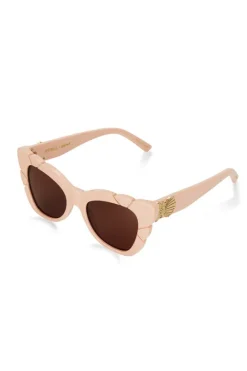 Marilyn Thick Arm with Solid Brown Lens Sunglasses