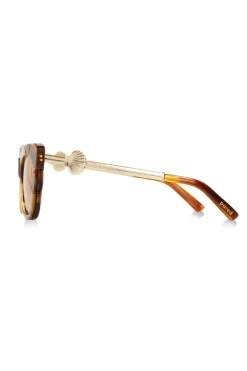 Marilyn with Solid Amber Lens Sunglasses