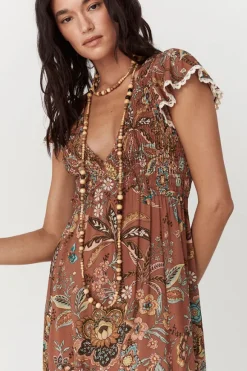 Mojave Lily Shirred Maxi Dress