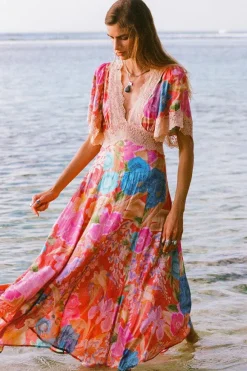 Painter's Garden Lace Maxi Dress