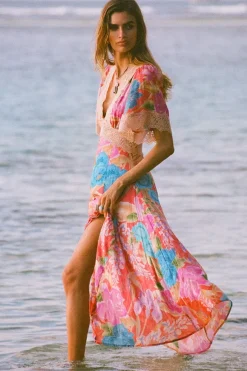 Painter's Garden Lace Maxi Dress