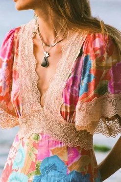 Painter's Garden Lace Maxi Dress