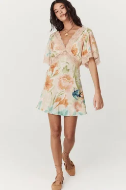 Painter's Garden Lace Mini Dress