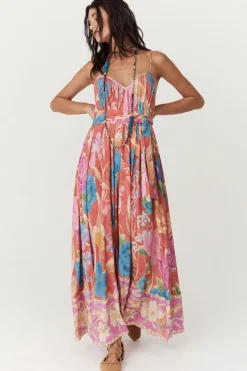 Painter's Garden Strappy Maxi Dress