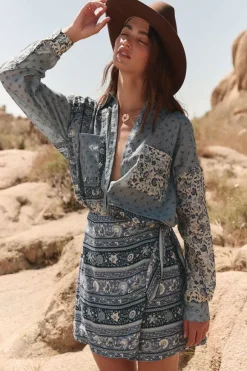 Sunshine Bandit Wrap Mini Skirt